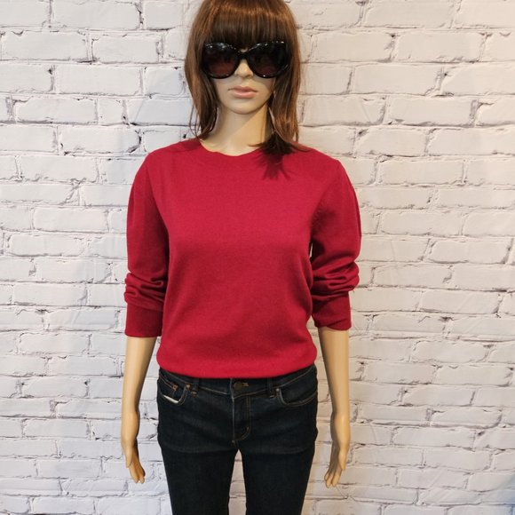 MASSIMO DUTTI, red wool sweater, size: large - Picture 3 of 11